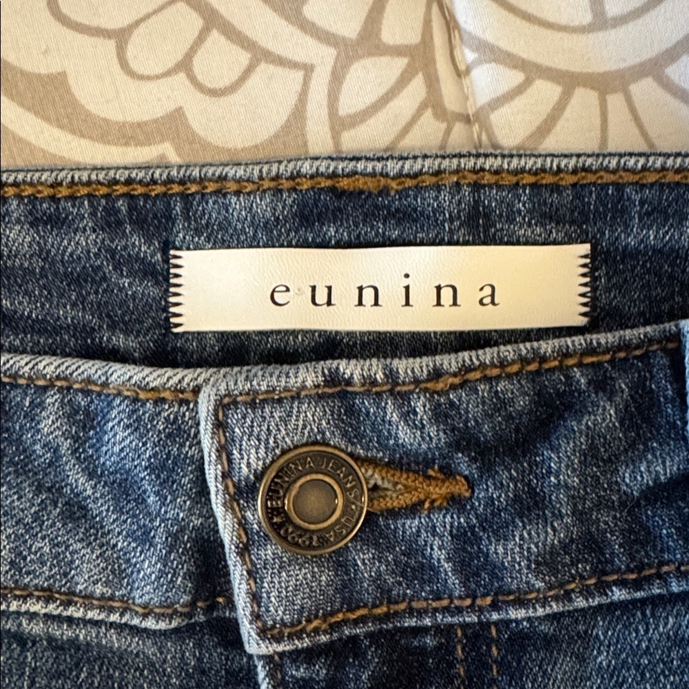 Eunina Frankie Mid Rise Girlfriend Jeans in Blue Size 15 - Picture 6 of 9